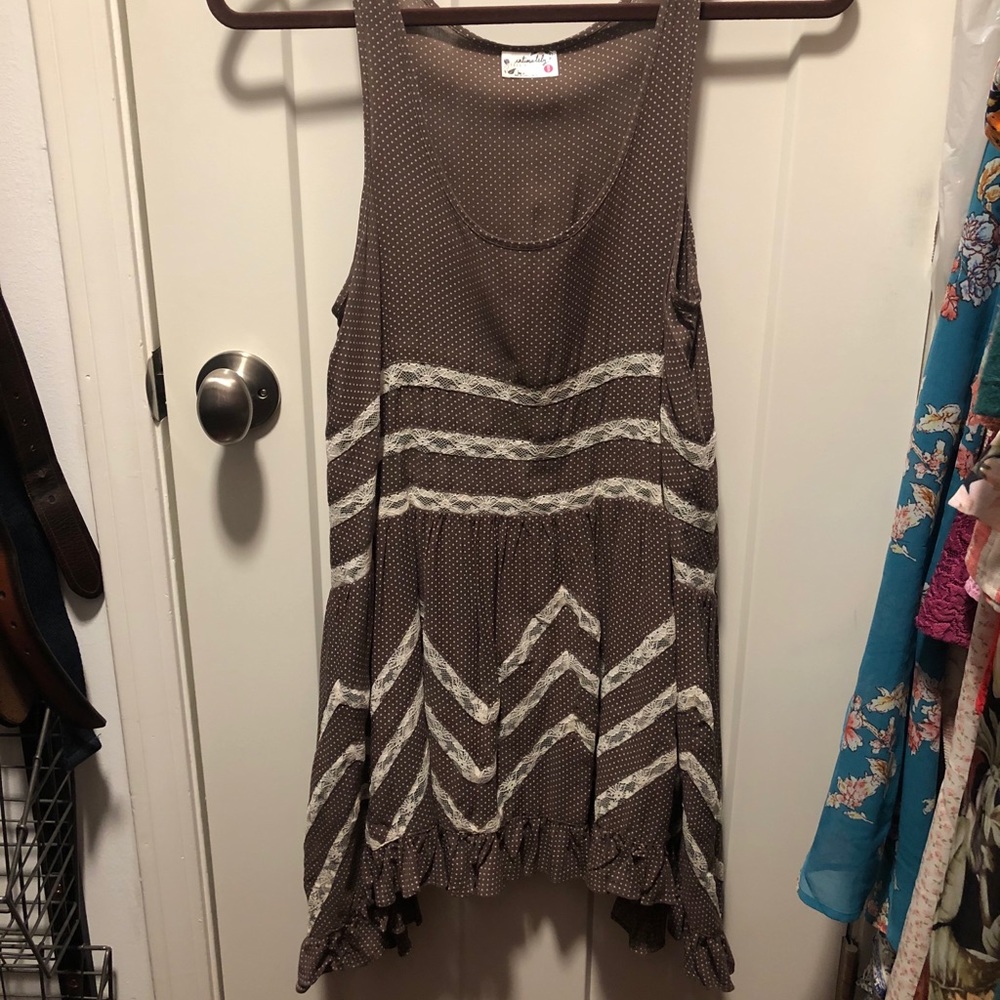 Free People Viole and Lace Trapeze Slip